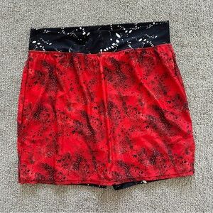 Skort Obsession Golf Tennis Skort Bright Red Splatter Print Artsy Size Large